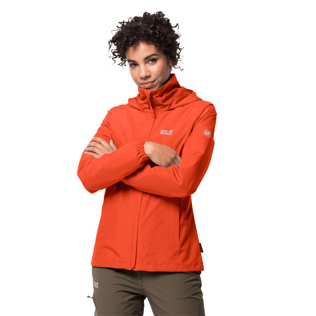 Jack Wolfskin STORMY POINT Vestes Femme Rouge - LWZYRDO-19